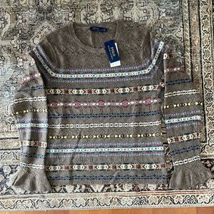 NWT Ralph Lauren women’s fair isle sweater